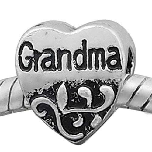 Great Grandma Heart Rhinestone Gift Dangle Charm for European Bead Bracelets Great Grandma Heart Rhinestone Gift Dangle Charm for European Bead Bracelets